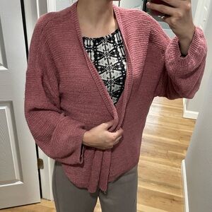 Pink Knit Cardigan